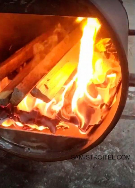 Печь из газовых баллонов с дополнительным теплообменником