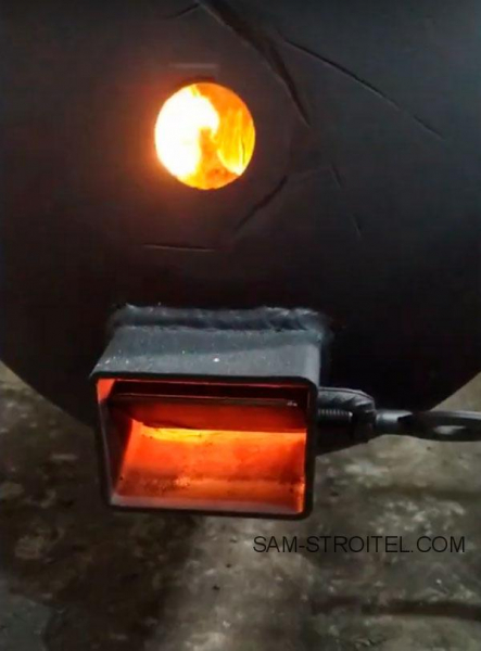Печь из газовых баллонов с дополнительным теплообменником