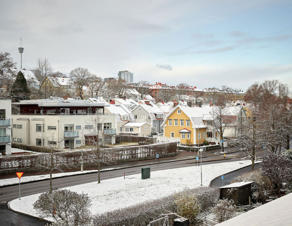 Приятный зимний интерьер таунхауса в Швеции