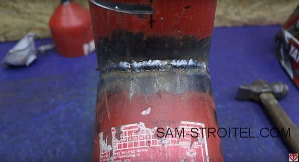 Самодельная печь ракета из огнетушителя (34 фото + описание изготовления)