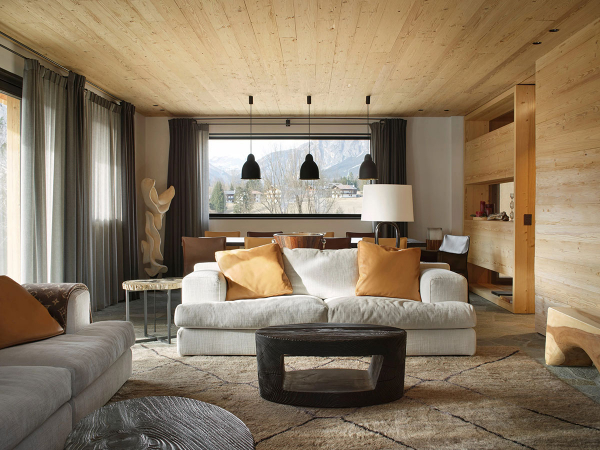 Тёплая элегантность в дизайне квартиры в Итальянских Альпах