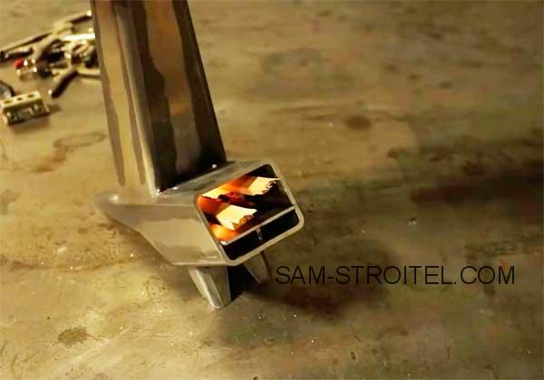 Самодельная печь ракета в стиле лофт (фото и описание)