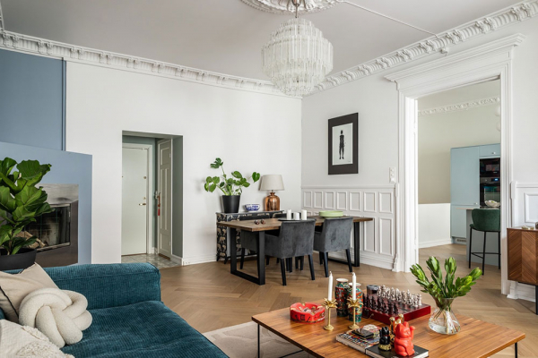 Настенные панели и стильный декор: квартира в Норвегии