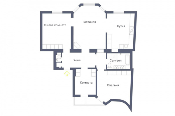 Обзор квартиры в историческом доме с камином и эркером
