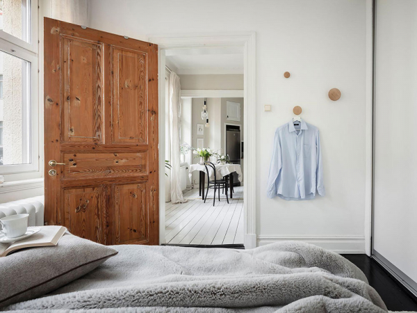 Маленькая шведская квартира с очаровательной спальней (53 кв. м)