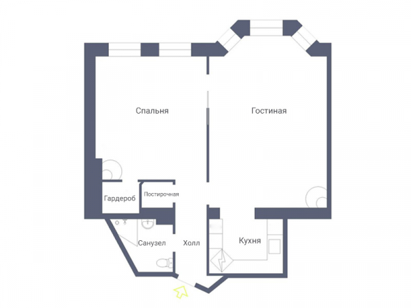 Фото-обзор квартиры с высокими потолками, эркером и лепниной
