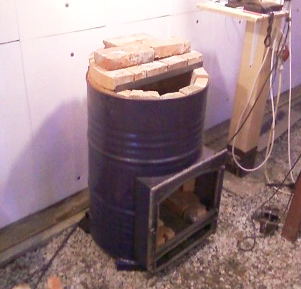 Печка из бочки 200 литров: схема, чертежи, фото, видео