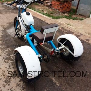 Самодельный трицикл повышенной проходимости на базе мотороллера «Муравей»