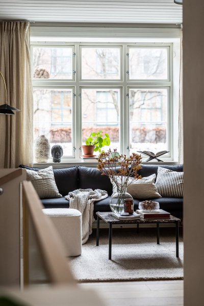 Уютный кофейные оттенки в дизайне бюджетной квартиры в Норвегии