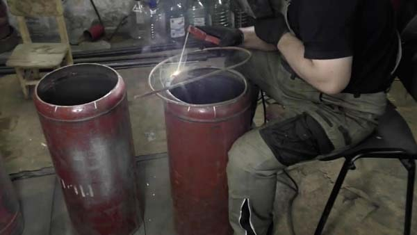 Печь из газовых баллонов сделанная своими руками