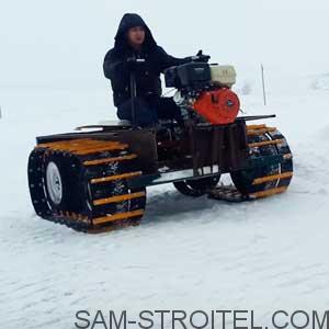 Самодельный гусеничный снегоход: 34 фото и описание