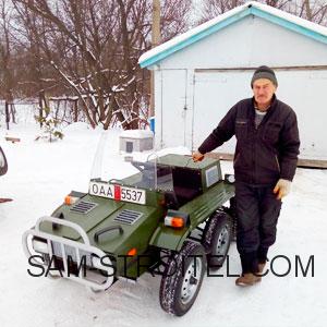 Сделал самодельный мини автомобиль с двигателем от Запорожца