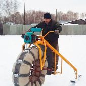 Снегоход из бензопилы своими руками