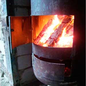 Печь из газового баллона с теплообменником (греет люто)