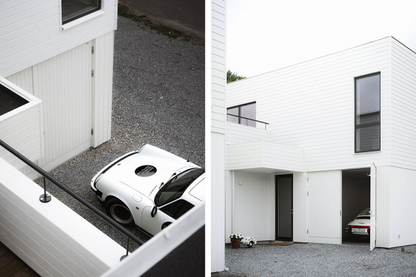 Черно-белые интерьеры с теплыми вставками: современный дом в Швеции
