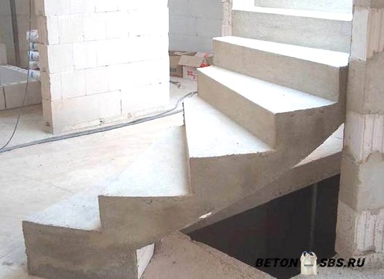 Управление по заливке бетонной лестницы