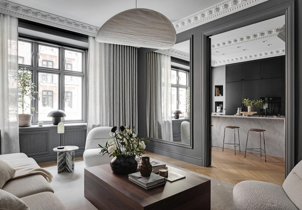 Смелый стиль и современная элегантность: квартира в Гётеборге (62 кв. м)