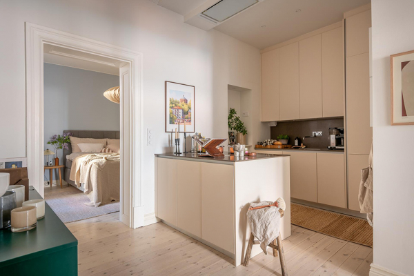Лёгкие пастели в дизайне приятной скандинавской квартиры (72 кв. м)